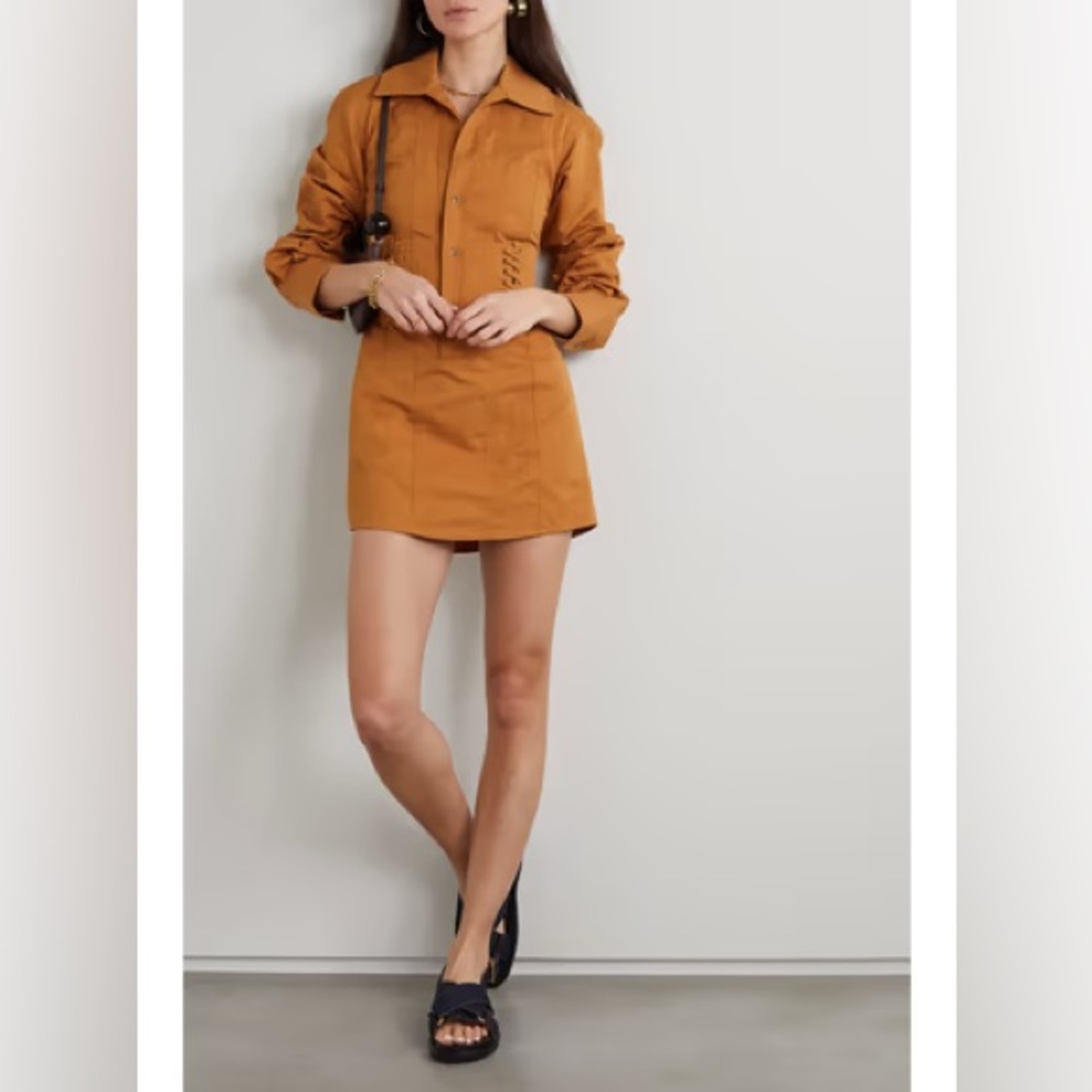 A.L.C. Paisley lace-up mini dress